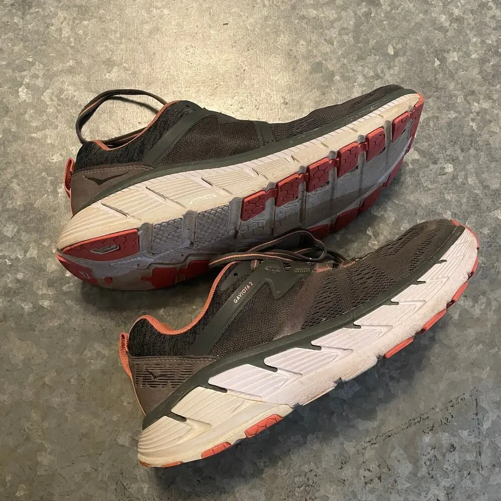 Hoka One One Gaviota 2 Running Shoes Womens 8 Gray Pink Sneakers Active Athletic